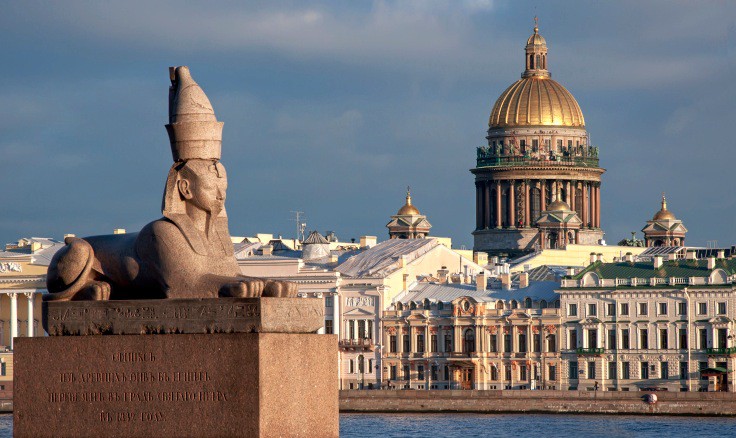 Guarding Sphinx on Neva embankment