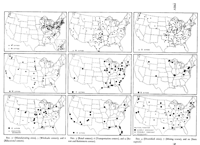 Chauncy D. Harris, 1943, Functional Classification of Cities in the United States