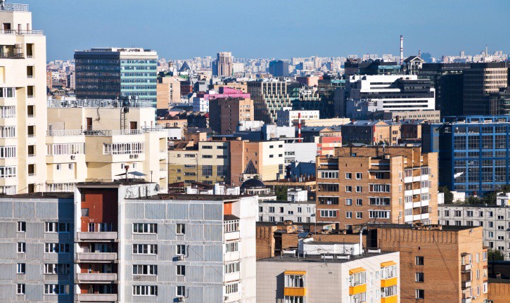 Modern residential area, Moscow