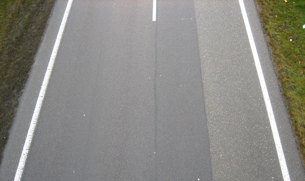 Asphalt road top view