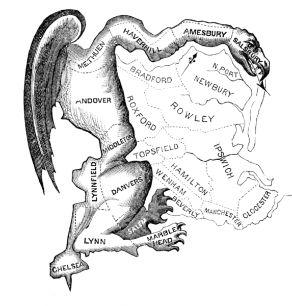 Оригинальная карикатура «Gerrymander»