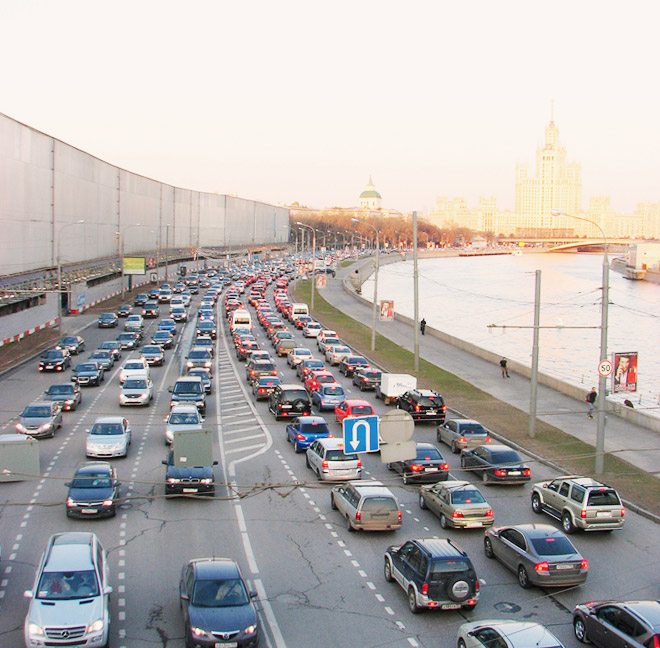 пробки в Москве 