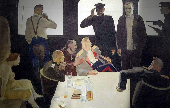 На допросе. Штаб белых — Александр Дейнека, 1933