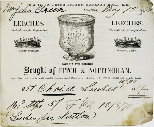 Leeches Reciept London 1870