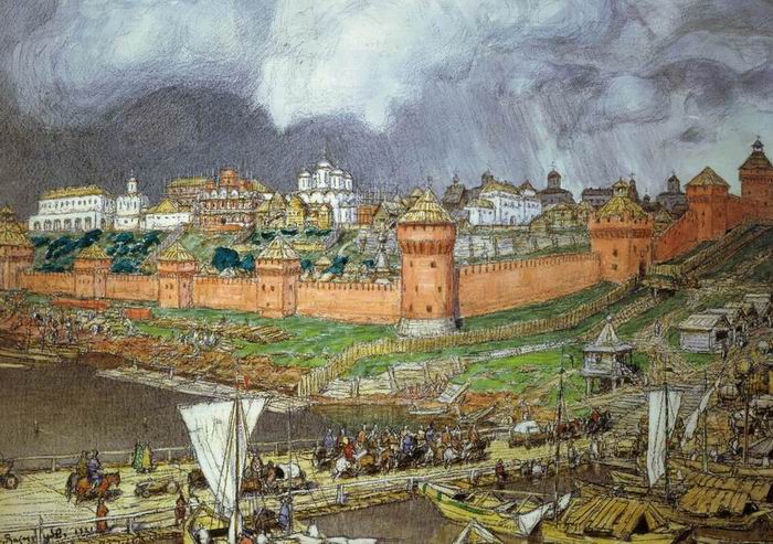 Аполлинарий Васнецов. Московский Кремль при Иване III, 1921.